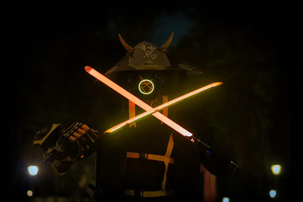 A Spellblade warrior wielding a glowing sword